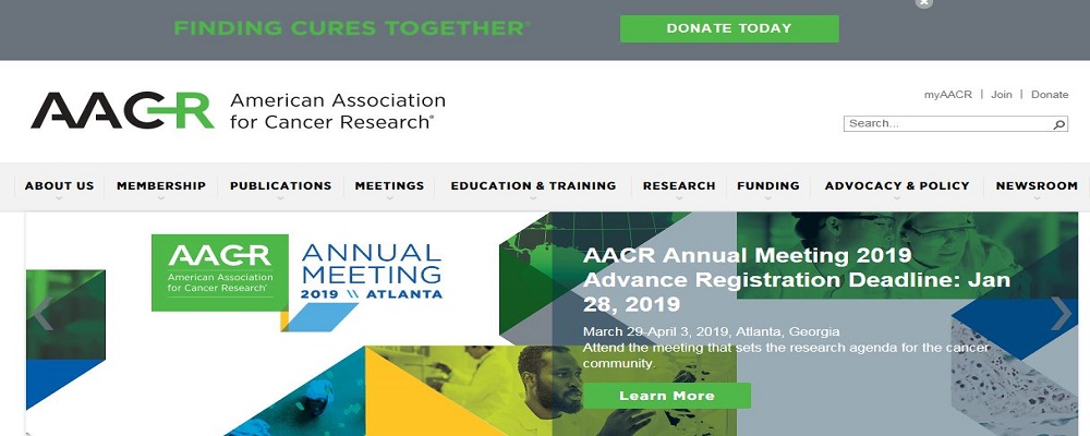 AACR-The Mark Foundation for Cancer Research  - ＂Science of the patient (SOP)＂