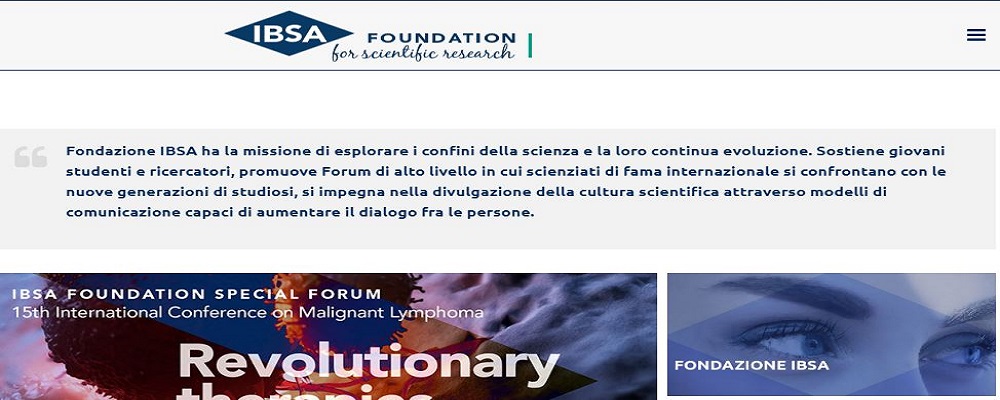 IBSA Foundation - Borse di ricerca call 2020