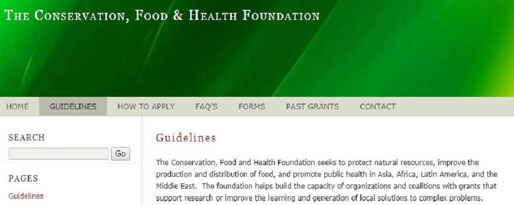 The Conservation, Food and Health Foundation - Grants