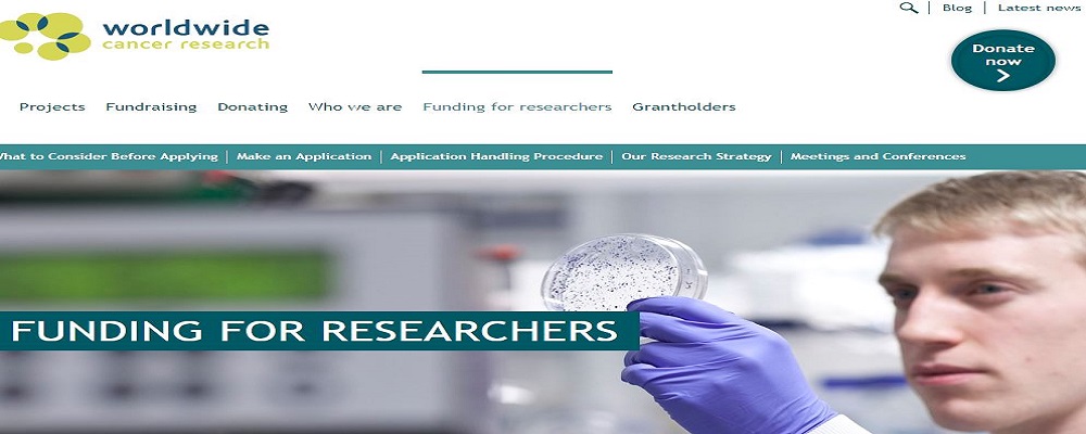 Worldwide Cancer Research - finanziamenti per la ricerca sul cancro