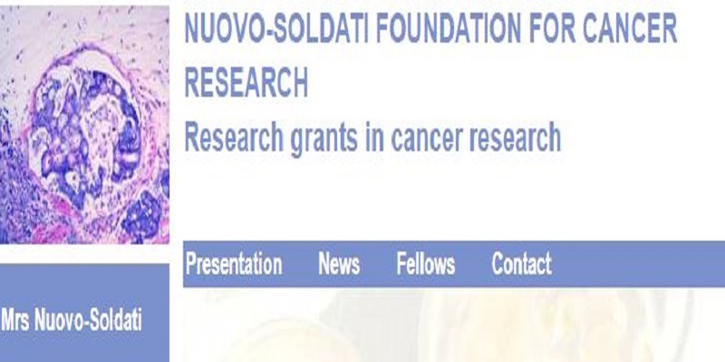 Nuovo-Soldati Foundation for Cancer research - Fellowships
