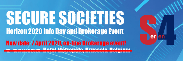 H2020 Secure Societies Brokerage Event - Virtual event - 7 aprile 2020
