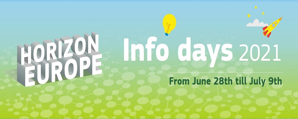 Horizon Europe info days - Eventi online, 28 giugno - 9 luglio 2021