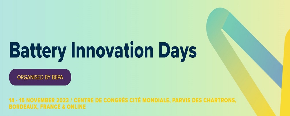 Battery Innovation Days - Bruxelles e online, 14/15 novembre 2023